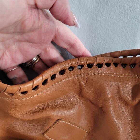 Handmade leather and cow hide bag with Turquoise stone, made by Sweet Smoke Bags - Picture 8 of 15